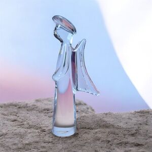 Vintage Marked Crystal‎ Angel 11″ Holiday Christmas Decor • Clear Lead-Crystal